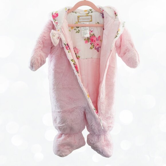 Pink Winter Coat for baby girl 6-9 months - Picture 2 of 6